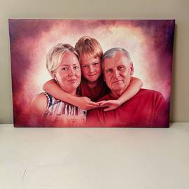 печать картин на холсте семья